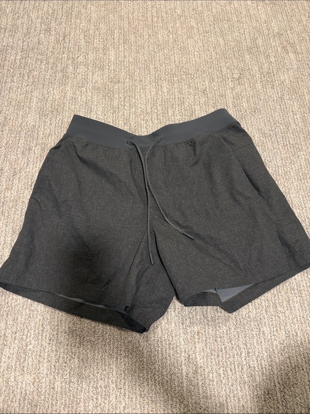 lululemon athletica Men's Charcoal Athletic Drawstring Shorts